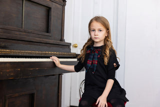 Siccinino Girls Criss Cross Dress Black