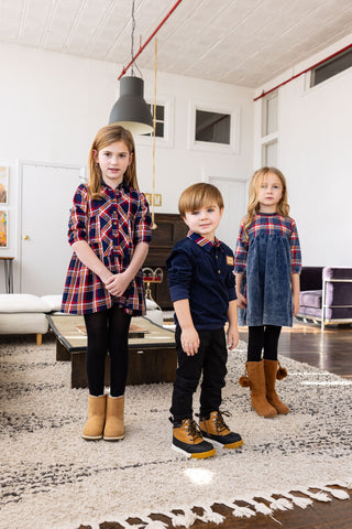 Tikie Studio Girls Original Shirt Dress Navy