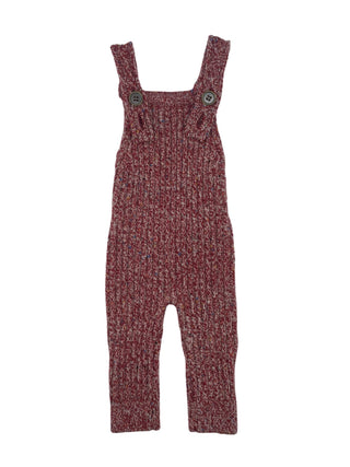 Bzzy Style Baby Tweed Overlay Romper Burgundy
