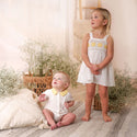 Mini P Girls Combination Jumper White