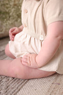 Mini P Baby Boy Combination Romper Ivory