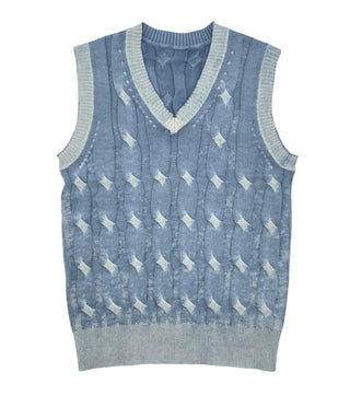 Canoe Boys Paint Cables Vest Sky