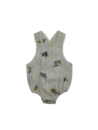 Best Frendz Baby Linen Stems Romper Linen