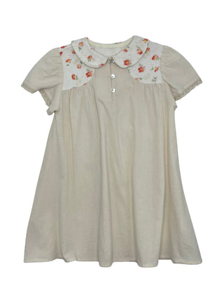 Best Frendz Girls Floral Yoke Dress Pastel Yellow