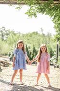 Best Frendz Girls Blowpaint Flower Dress Chambray Blue