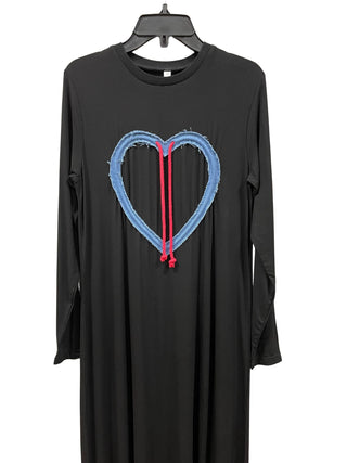 The Star Story Teen Heart Pull Teen Nightgown Black