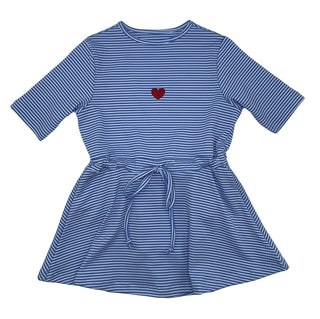 Child Play Girls Swim Dress SeerSucker Steel