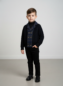 Canoe Boys Plaid Insert Cardigan Navy