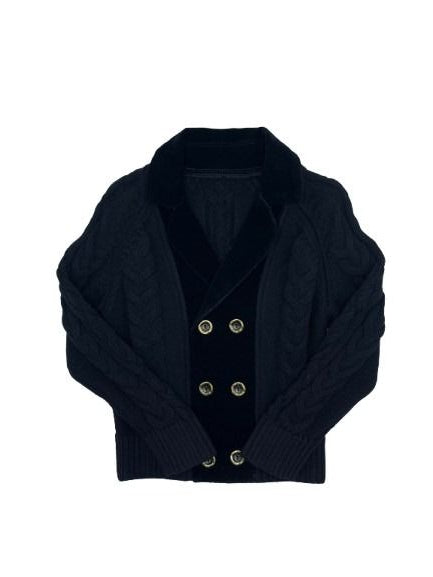 Canoe Boys Velvet Knit Blazer Black