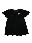 C.T.N Girls Velvet Party Dress Black