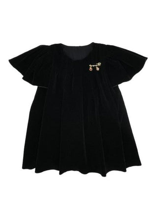 C.T.N Girls Velvet Party Dress Black