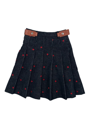 Best Frendz Girls Scattered Heart Skirt Black