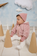 Mon Tresor Baby Fur-Get-Me-Not Jacket Layette Set Pink