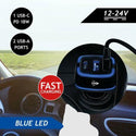Car charger 2xUSB A + USB C