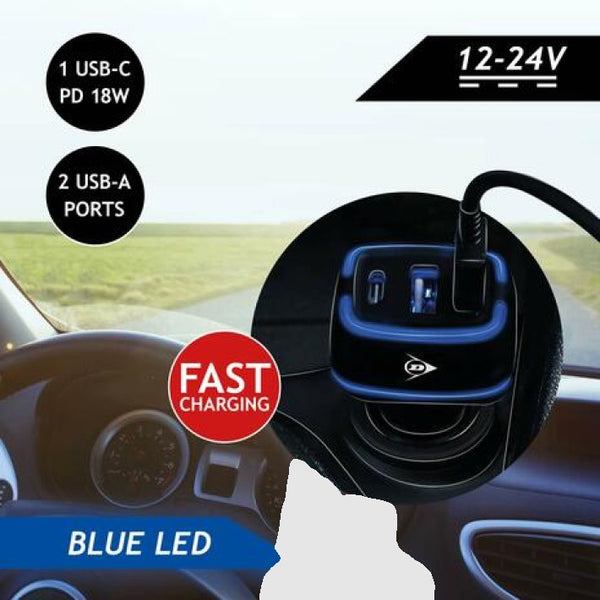 Car charger 2xUSB A + USB C