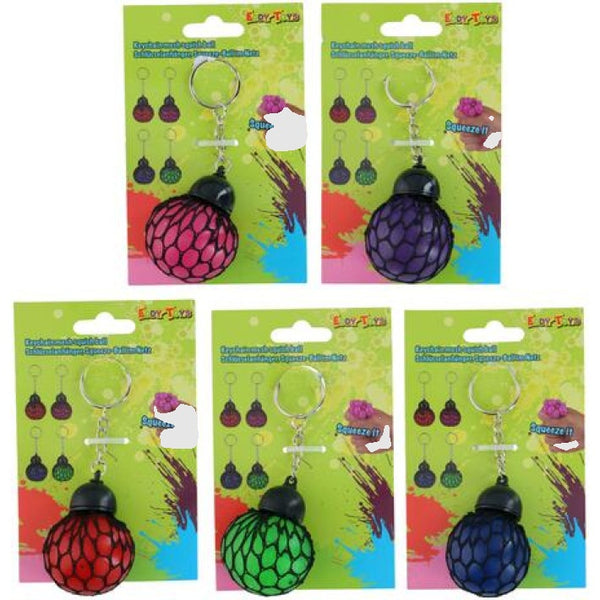 Squish ball mesh keychain 5as (Random color)