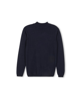 Lilou Girls Fine Flat Knit Mock Neck