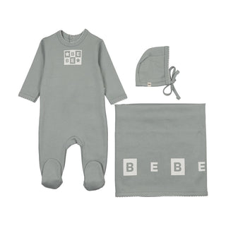 Mon Tresor Baby Bliss Bebe Boys Layette Set Stone Blue