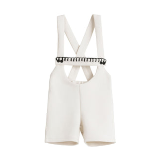 Dinky Baby Suspender Cream With Embroidered Detail