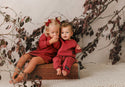 Mini P Girls Washed Frill Pocket Dress