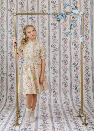 Pip & Pio Girls Smock Detail Set Green