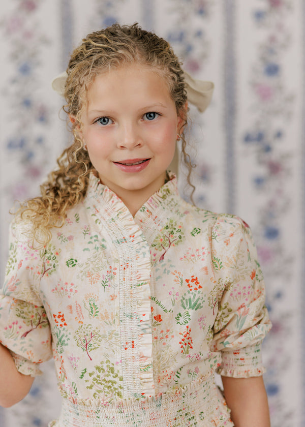 Pip & Pio Girls Smock Detail Set Green