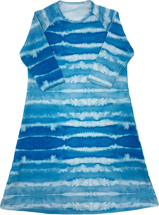 Best Frendz Girls Blue Watercolor Swim Dress