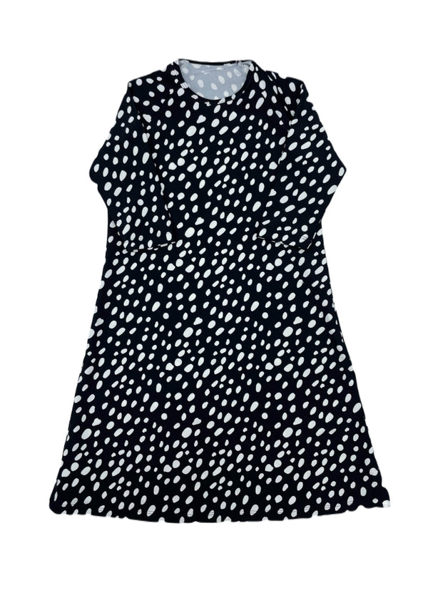 Best Frendz Girls Black and White Dotted Swim Dress