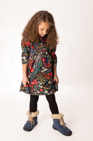 Zaloo Girls Botanical Corduroy Dress