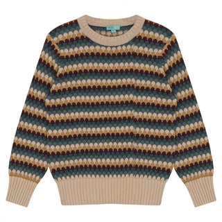 Mini P Boys Bubble Knit Sweater Multi Blue