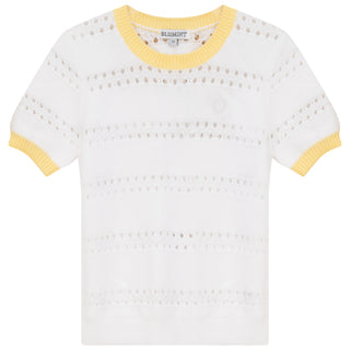 Blumint Boys Crochet Top White/Lemon