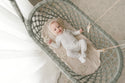 Mon Tresor Baby Botanical Boys Footie Ivory & Blue