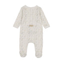 Mon Tresor Baby Botanical Boys Footie Ivory & Blue