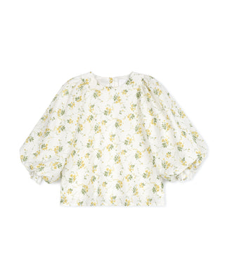 One Child Girls Gable Vintage Floral Printed Blouse