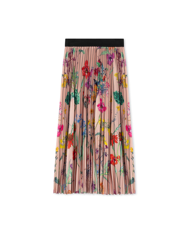 Mallory And Merlot Girls Floral Pleated Midi Skirt