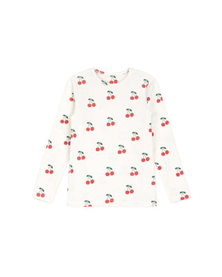 Phil And Phoebe Boys Cub Cherry Sketch Tee Top White