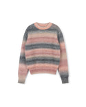 Tustello Girls Misty Stripe Knit Sweater And Pucket Flare Skirt Multi