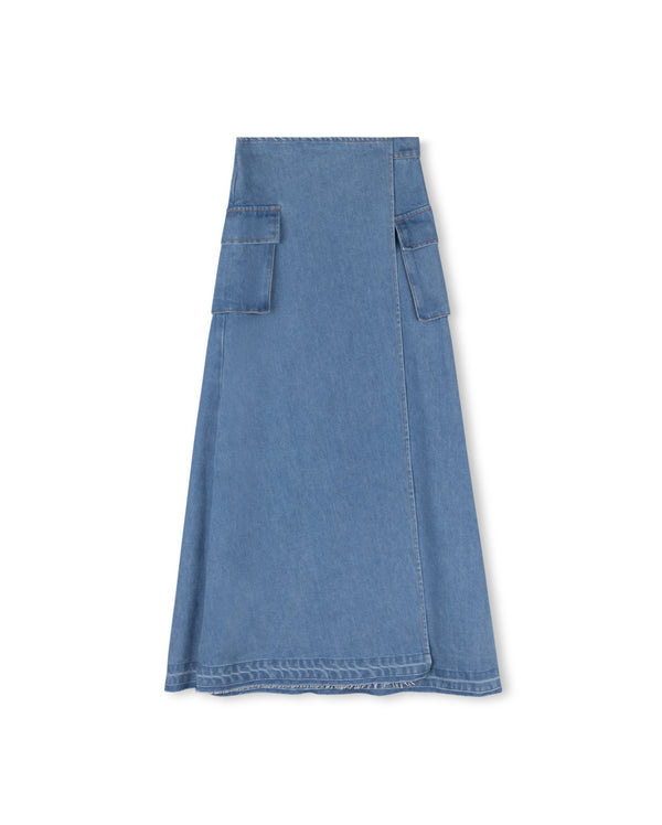 Cabana Girls Denim Wrap Long Skirt