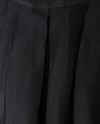 Mallory And Merlot Girls Taffeta Pleated Midi Skirt Black