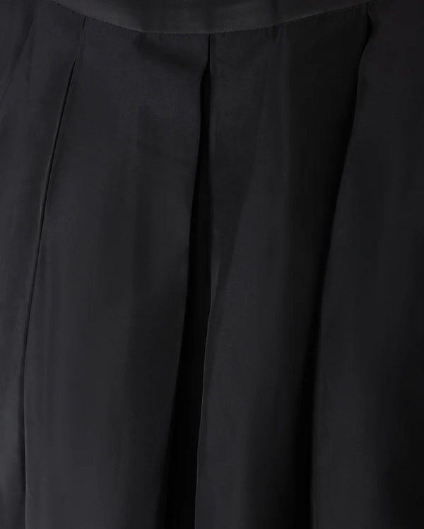 Mallory And Merlot Girls Taffeta Pleated Midi Skirt Black