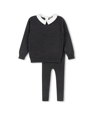 One Child Baby Boy Gilt Knit Set Charcoal