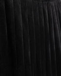 Papillon Girls Spade Velvet Pleat Skirt Black