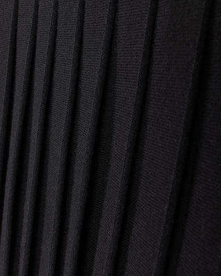 Lilou Girls Detail Seam Top Knit Pleated Skirt Black