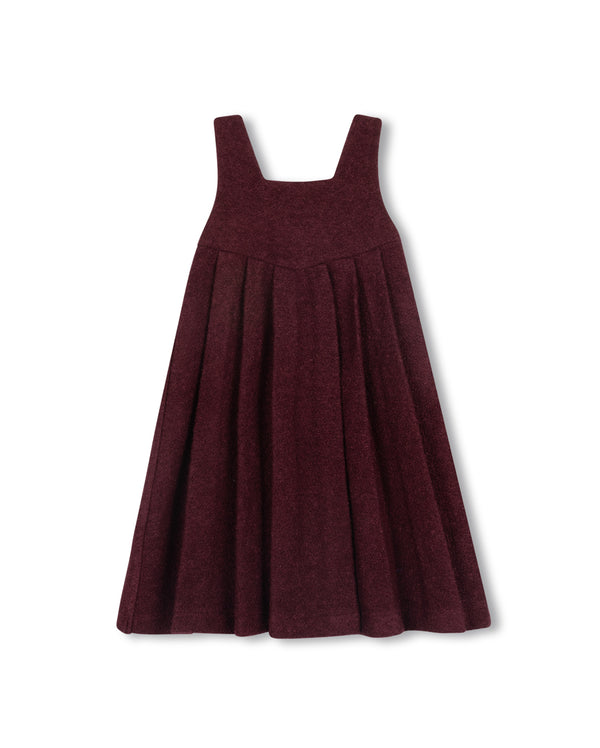 Papillon Girls Regina Colored Wool Jumper With Flutter Blouse Burgundy