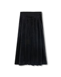 Mallory And Merlot Girls Boucle Knit Cardigan And V-Waist Velvet Midi Skirt