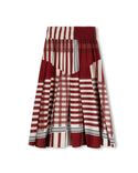 Mallory and Merlot Girls Checked Pleated Hem Skirt Plaid