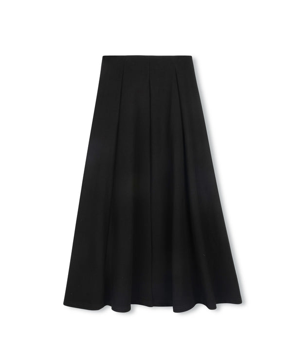 Vibe Girls Ponti Paneled Midi Skirt Black