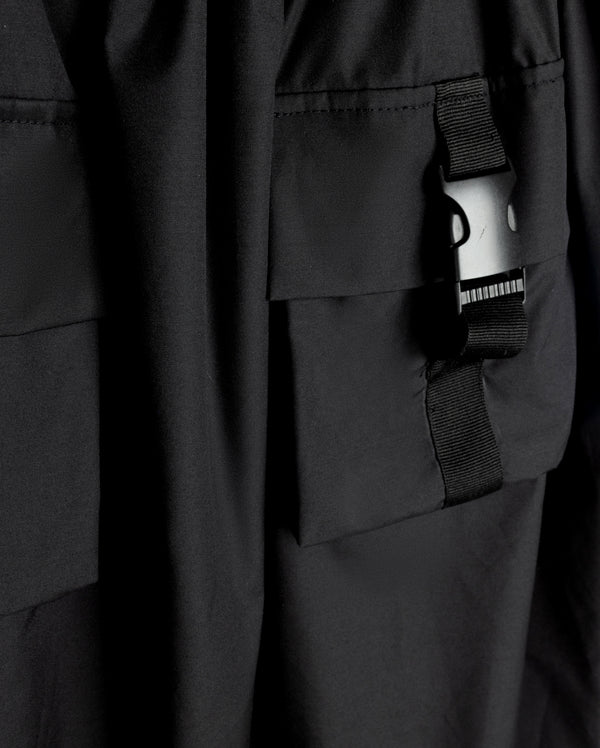 Vibe Girls Buckle Waist Pocket Skirt Black