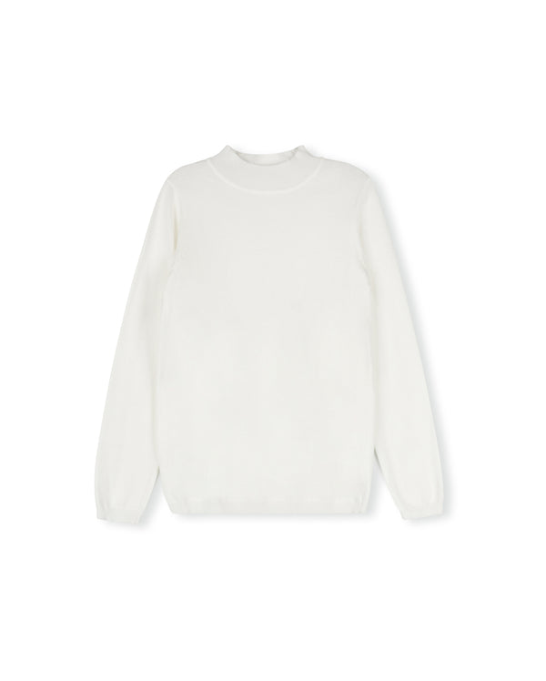 Lilou Girls Fine Flat Knit Mock Neck