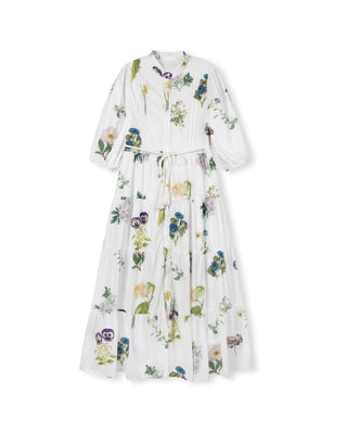 Minimal Girls Floral Tiered Button Dress Floral